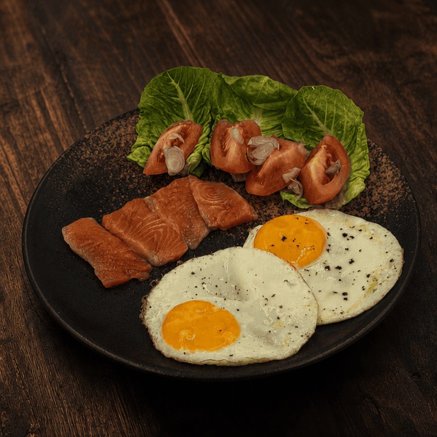 Easy Breakfast With Salted Salmon