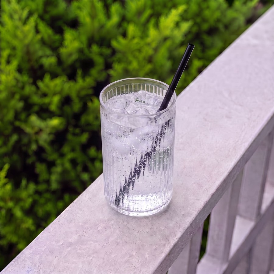 Sparkling water glass